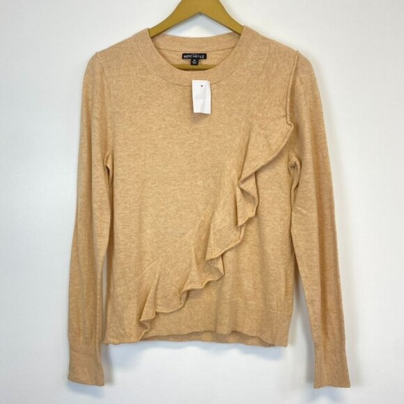 NWT J. Crew Mercantile Wool Blend Ruffle Sweater - Picture 1 of 8